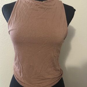 Women's Tan Sleeveless Top
